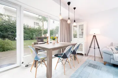 Ein Sitzbereich in der Unterkunft Ferienwohnung Norwin