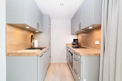 Küche/Küchenzeile in der Unterkunft Ferienwohnung Norwin