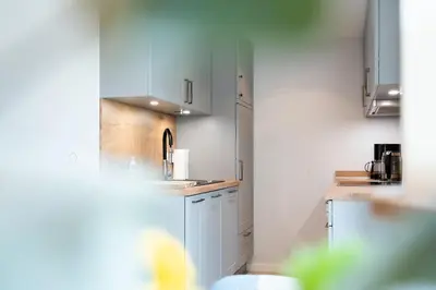 Küche/Küchenzeile in der Unterkunft Ferienwohnung Norwin