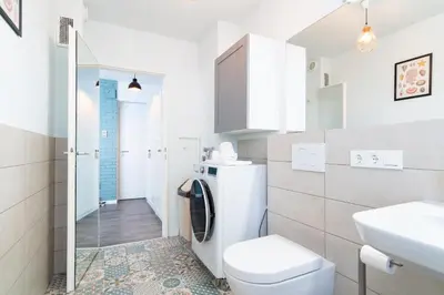 Ein Badezimmer in der Unterkunft Ferienwohnung Norwin