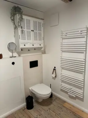 Ein Badezimmer in der Unterkunft Maurine im alten Speicher