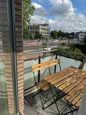 Ein Balkon oder eine Terrasse in der Unterkunft Hansehaus Lübeck - Altstadtblick
