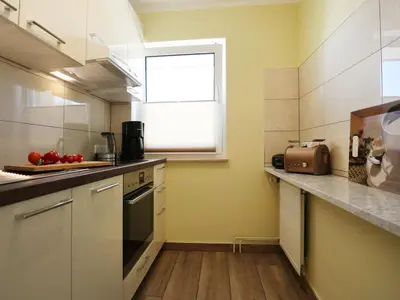 Küche/Küchenzeile in der Unterkunft Haus zum Strand Muschel