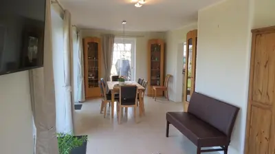 Ein Sitzbereich in der Unterkunft Seeblick