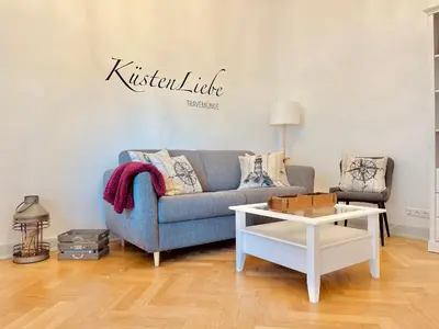 Ein Sitzbereich in der Unterkunft Kuestenliebe von OstseeAhoi