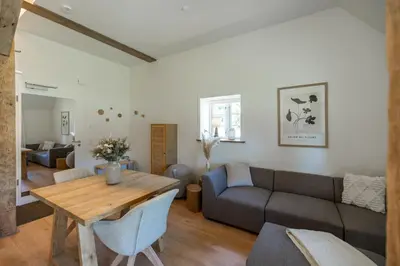 Ein Sitzbereich in der Unterkunft Reethus 22 Loft 2