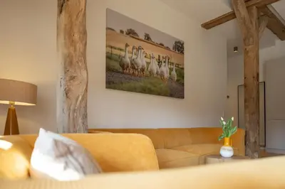 Ein Sitzbereich in der Unterkunft Reethus 22 Loft 4