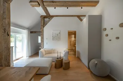 Ein Bett oder Betten in einem Zimmer der Unterkunft Reethus 22 Loft 5