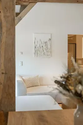 Ein Sitzbereich in der Unterkunft Reethus 22 Loft 5