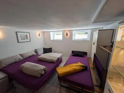 Ein Bett oder Betten in einem Zimmer der Unterkunft SouterrainWohnung zwischen Hamburg und Ostsee