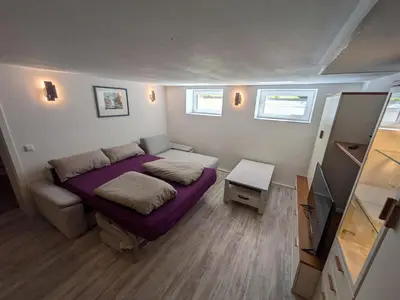 Ein Bett oder Betten in einem Zimmer der Unterkunft SouterrainWohnung zwischen Hamburg und Ostsee
