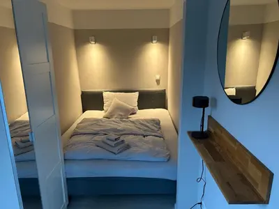 Ein Bett oder Betten in einem Zimmer der Unterkunft Traumhafte Ferienwohnung zwischen Ostsee und Hansestadt