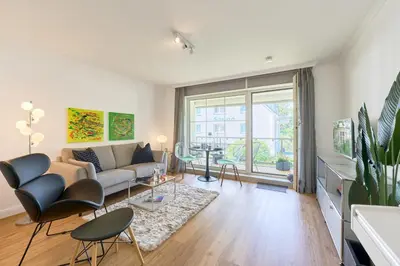 Ein Sitzbereich in der Unterkunft Seaside Piano - Ferienapartment mit Klavier