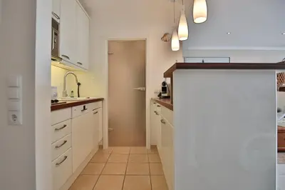 Küche/Küchenzeile in der Unterkunft Haus Bergstraße 35 Appartement 02