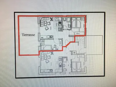 Grundriss der Unterkunft Ferienhaus Bolliger