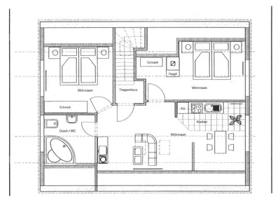 Grundriss der Unterkunft Ferienhaus Bolliger Apartment 3