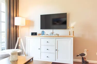 TV/Unterhaltungsangebot in der Unterkunft Ferienwohnung Kleine Möwe Haffkrug