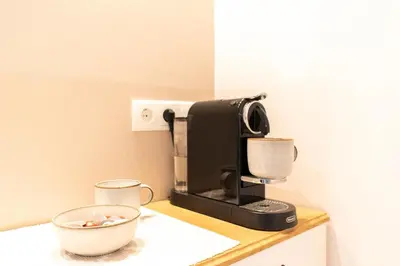 Kaffee-/Teezubehör in der Unterkunft Ferienwohnung Kleine Möwe Haffkrug