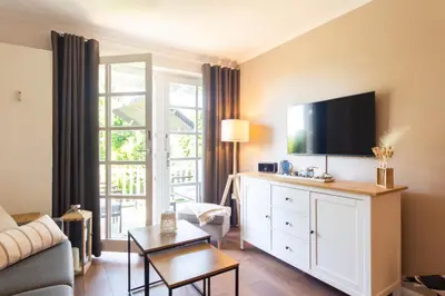 TV/Unterhaltungsangebot in der Unterkunft Ferienwohnung Kleine Möwe Haffkrug