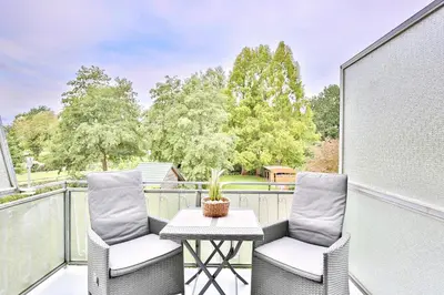 Ein Balkon oder eine Terrasse in der Unterkunft Haus im Breitenkamp Little Suite Dream Haffkrug Appartement 6