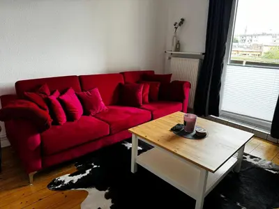 Ein Sitzbereich in der Unterkunft FEWO Relax