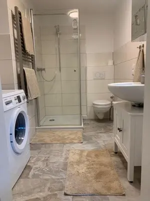 Ein Badezimmer in der Unterkunft Sonnengarten Travemünde
