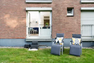 Ein Sitzbereich in der Unterkunft Ferienwohnung Klein & Fein