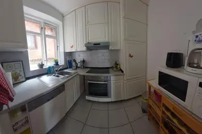 Küche/Küchenzeile in der Unterkunft Wo die Fledermaus fliegt