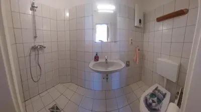 Ein Badezimmer in der Unterkunft Wo die Fledermaus fliegt