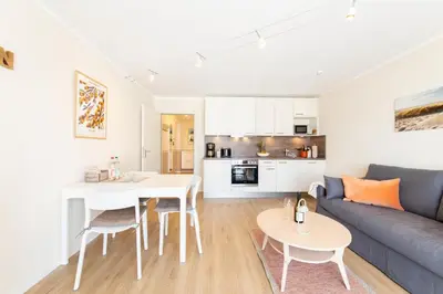 Küche/Küchenzeile in der Unterkunft Ferienwohnung Sanddorn - Scharbeutz