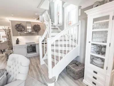 Küche/Küchenzeile in der Unterkunft HOME Suites Beachloft Alte Bergstr 13