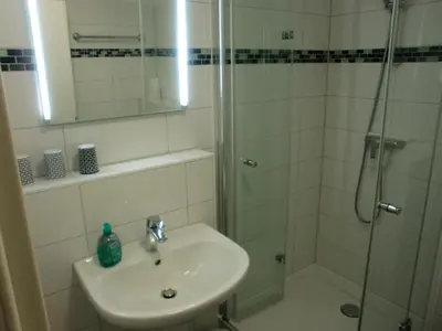 Ein Badezimmer in der Unterkunft Witthus am Meer