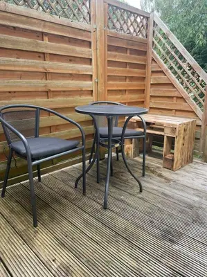 Ein Balkon oder eine Terrasse in der Unterkunft Wohnung in Uni-Nähe