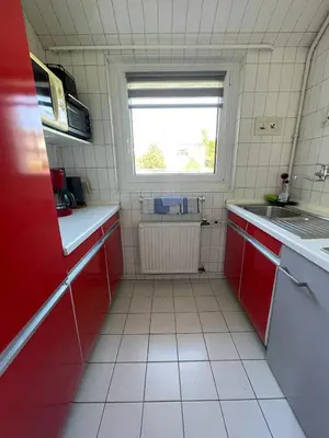 Küche/Küchenzeile in der Unterkunft Ferienwohnung Bach in Travemünde