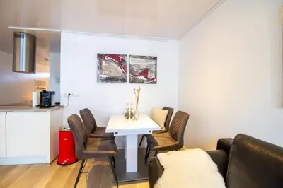 Ein Sitzbereich in der Unterkunft Beach House 21