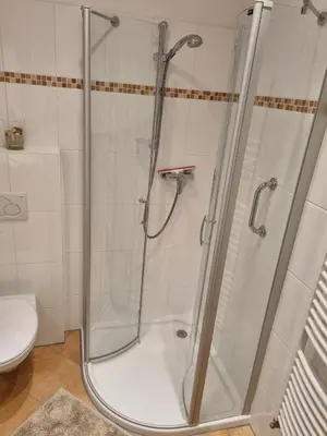 Ein Badezimmer in der Unterkunft Strandapartment May