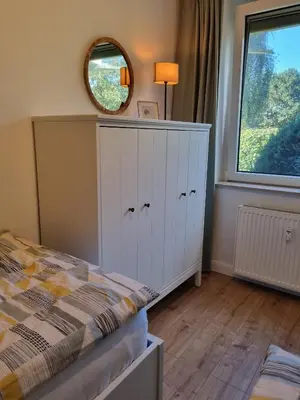 Ein Bett oder Betten in einem Zimmer der Unterkunft Strandapartment May