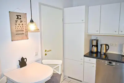 Küche/Küchenzeile in der Unterkunft Ostseeallee 35 Ferienwohnung OstseeSchätzchen