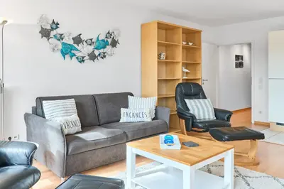Ein Sitzbereich in der Unterkunft Residenz Johannsens Ap B13