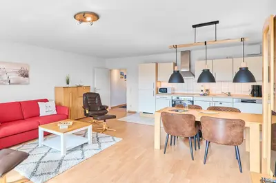 Küche/Küchenzeile in der Unterkunft Residenz Johannsens Ap B12