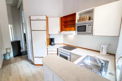 Küche/Küchenzeile in der Unterkunft Strandblick - Dorf 1 Ferienhaus 25