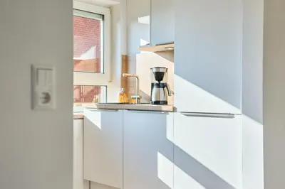 Küche/Küchenzeile in der Unterkunft Pelka-Loft