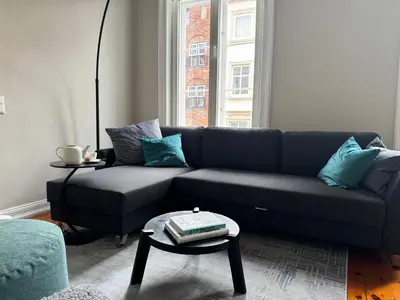 Ein Sitzbereich in der Unterkunft FeWo Königin der Hanse - im Herzen der Altstadt, 3 Zimmer, Wifi