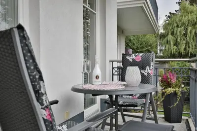 Ein Balkon oder eine Terrasse in der Unterkunft Haus Strandstrasse Strandstrasse 150 Haus B Appartement 5