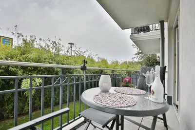 Ein Balkon oder eine Terrasse in der Unterkunft Haus Strandstrasse Strandstrasse 150 Haus B Appartement 5