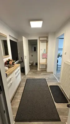 Küche/Küchenzeile in der Unterkunft KüstenNest gepflegte großzügige Ferienwohnung Nähe Ostsee mit Garten