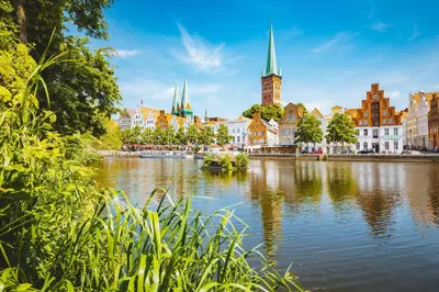 Blick auf einen Fluss in der Nähe der Ferienwohnung