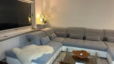 Ein Sitzbereich in der Unterkunft Ferienhaus Achterhus für Familien & Homeoffice