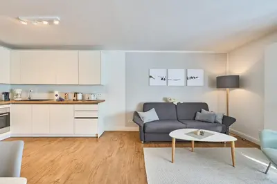 Küche/Küchenzeile in der Unterkunft Ferienwohnung Robbe Timmendorfer Strand