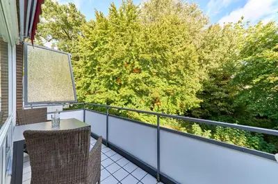 Ein Balkon oder eine Terrasse in der Unterkunft Höppnerweg 5 Timmenplatz